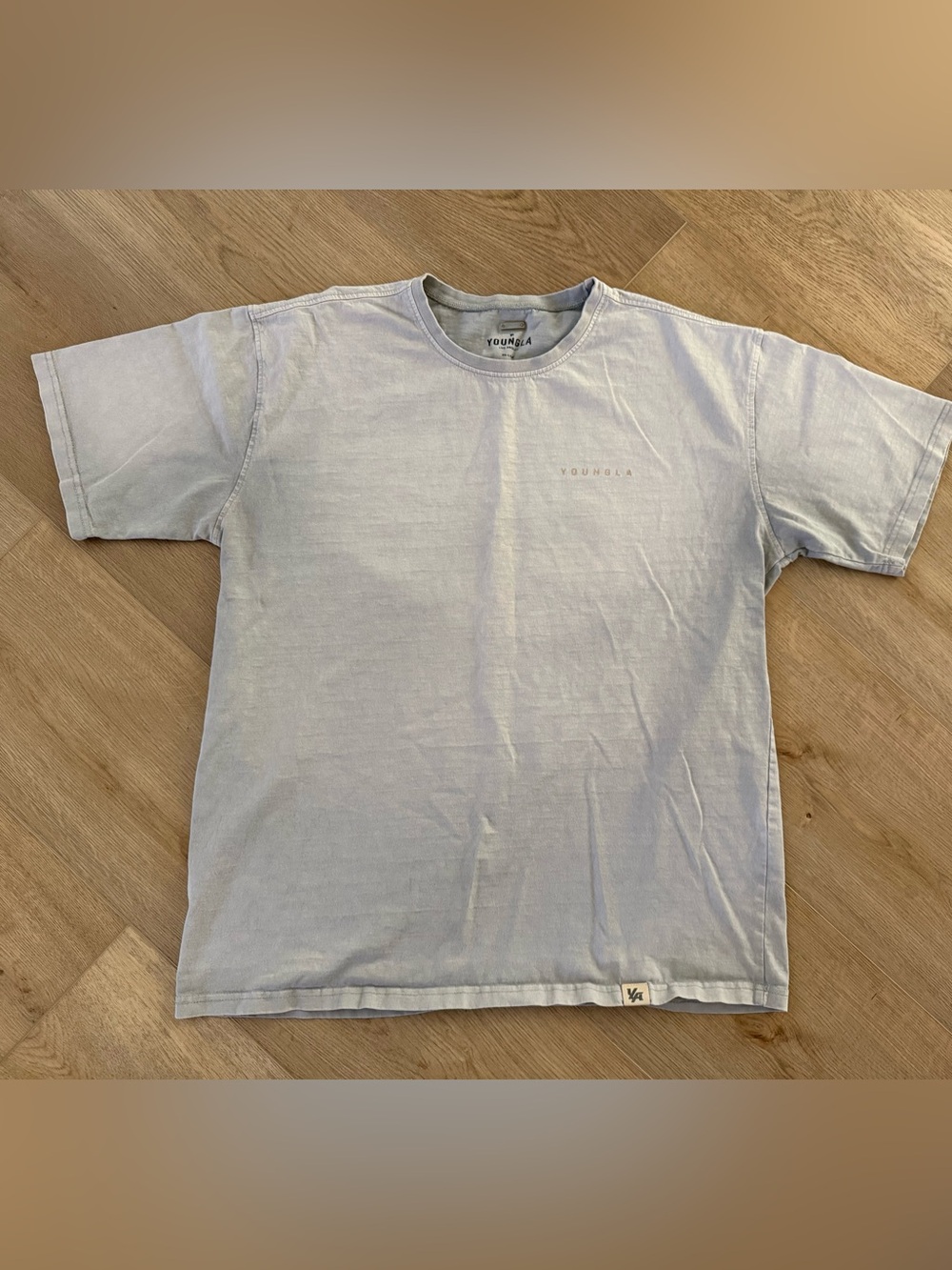 YoungLA Washed Gradient Oversized Heavyweight Tee Gray XXL Streetwear Gym Shirt